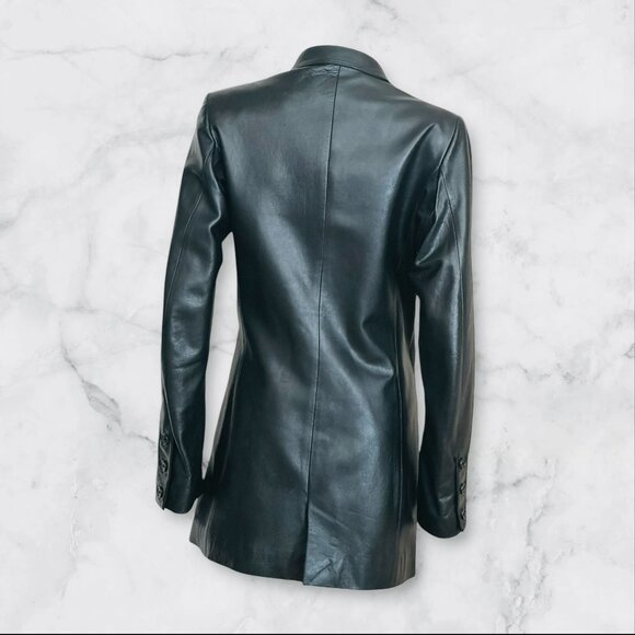 Three-Jackets-In-One Ann Demeulmeester Black Leather Jacket - Picture 2 of 9